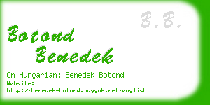 botond benedek business card